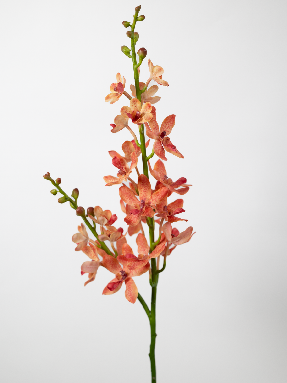 Faux Dendrobium Orchid Stem in Orange
