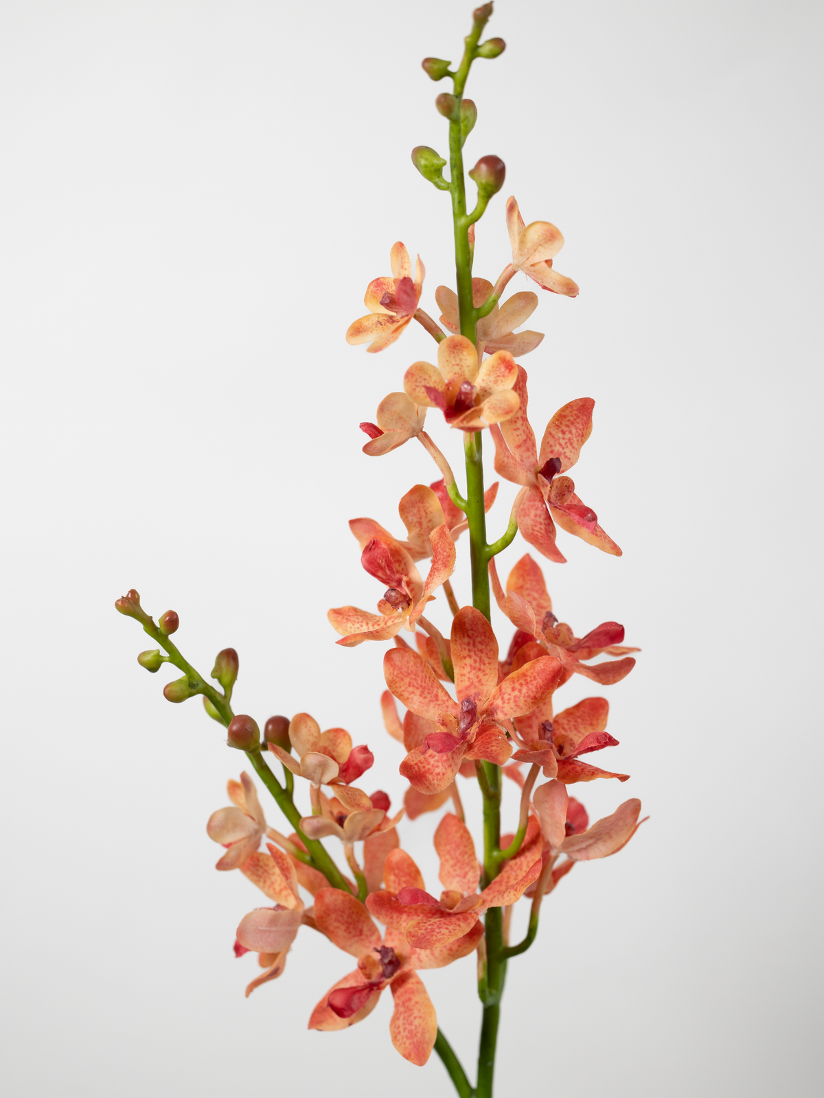 Faux Dendrobium Orchid Stem in Orange